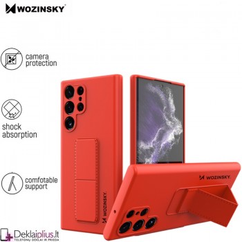 Wozinsky 4in1 švelnaus silikono dėklas - raudonas (Samsung S22 Ultra)